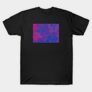 Bisexual Pride Abstract Rounded Circuits T-Shirt